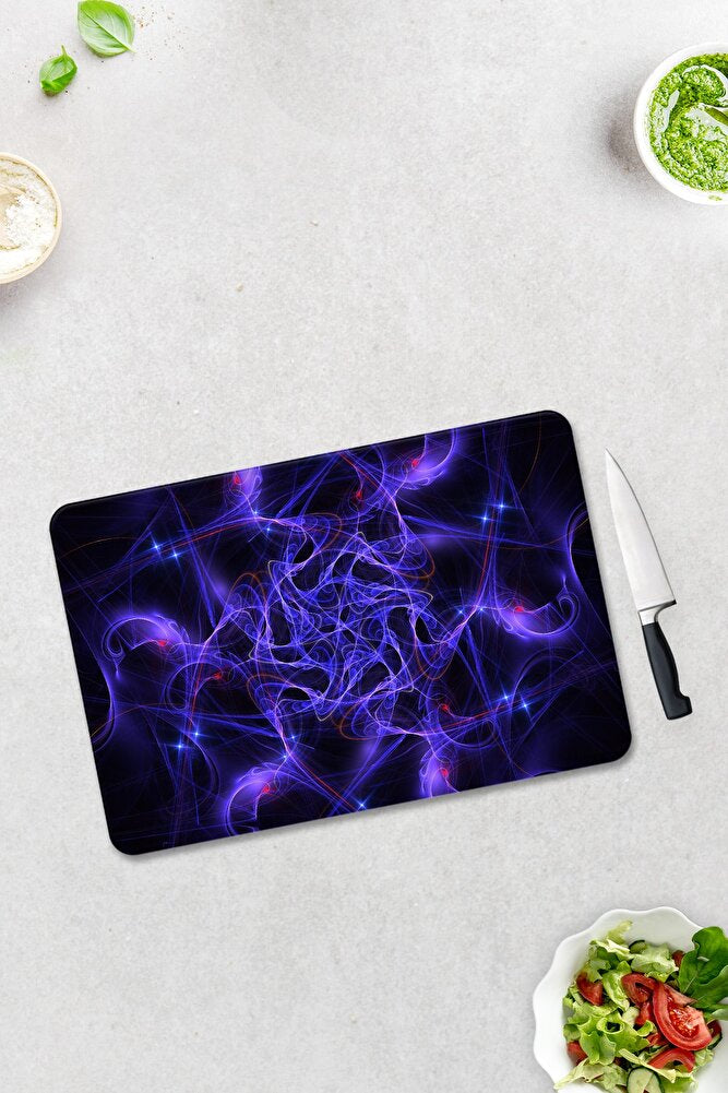 Cosmos Desen | Cam Kesme Tahtası - Cam Kesme Tablası | 30cm X 40cm