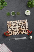 Leopar Desen | Cam Kesme Tahtası - Cam Kesme Tablası | 20cm X 30cm