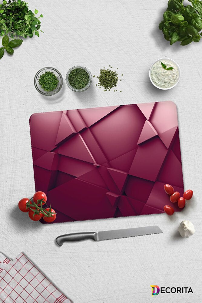 Asil Bordo | Cam Kesme Tahtası - Cam Kesme Tablası | 30 cm x 40 cm