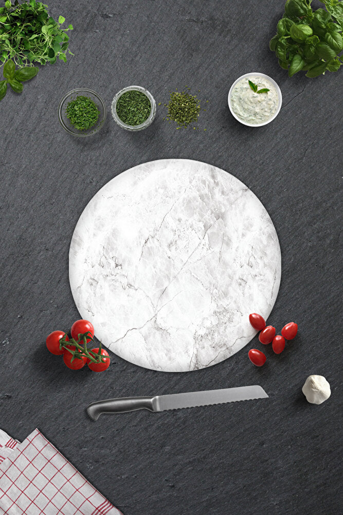 Taş Görünümlü | Orta Boy Pizza Servis Tabağı | Çap 32cm