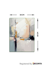 Cam Tablo | Romantik Seri | 2'li Takım | Yağmurlu Cadde | 30cm x 40cm