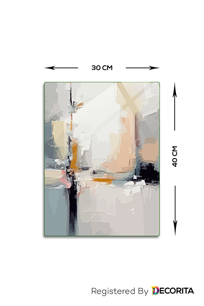 Cam Tablo | Romantik Seri | 2'li Takım | Yağmurlu Cadde | 30cm x 40cm