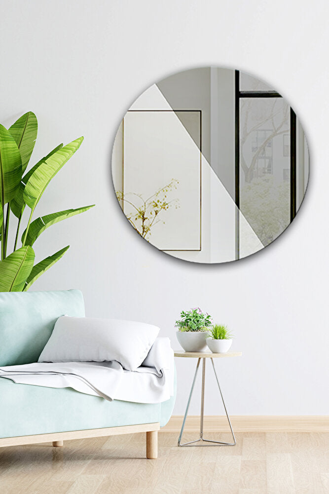 Salon Duvar Aynası | Düz Füme Ayna | İsis Düz Füme Tasarım Ayna | Çap80cm