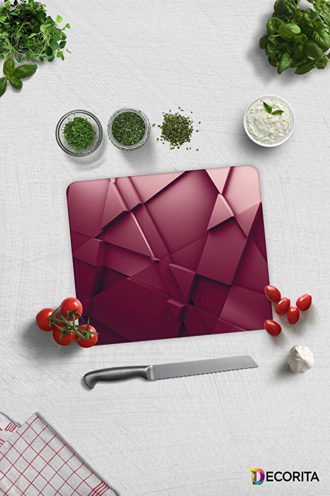 Asil Bordo | Cam Kesme Tahtası - Cam Kesme Tablası | 30 cm x 40 cm