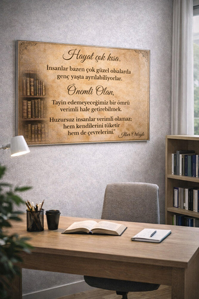 Cam Tablo | İlber ORTAYLI Özel Seri | Yaşam Öğüdü 2 | 60cm x 40cm