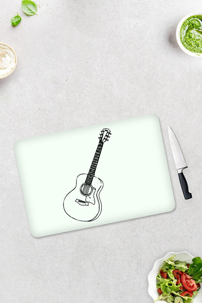 Gitar Desen | Cam Kesme Tahtası - Cam Kesme Tablası | 30cm X 40cm