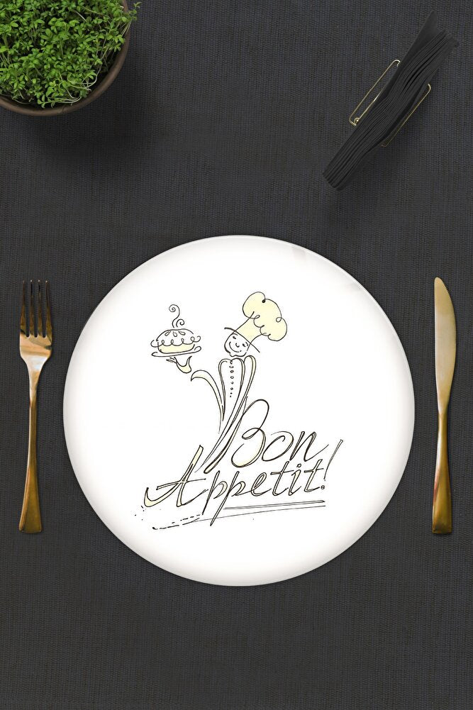 2'li Takım | Cam Tabak - Kahvaltı Tabağı - Pasta Tabağı | Bon Appetit -şef | 29cm X 34cm