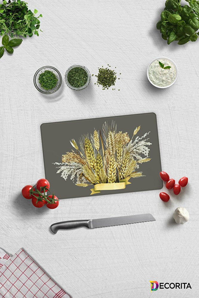 Buğday Demeti | Cam Kesme Tahtası - Cam Kesme Tablası | 30cm x 40cm