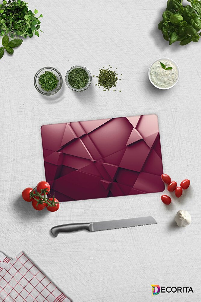 Asil Bordo | Cam Kesme Tahtası - Cam Kesme Tablası | 30 cm x 40 cm