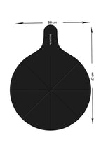 Pizza Saplı Kesim Kanallı Sunum Camı | Füme Cam | 36cm x 47cm