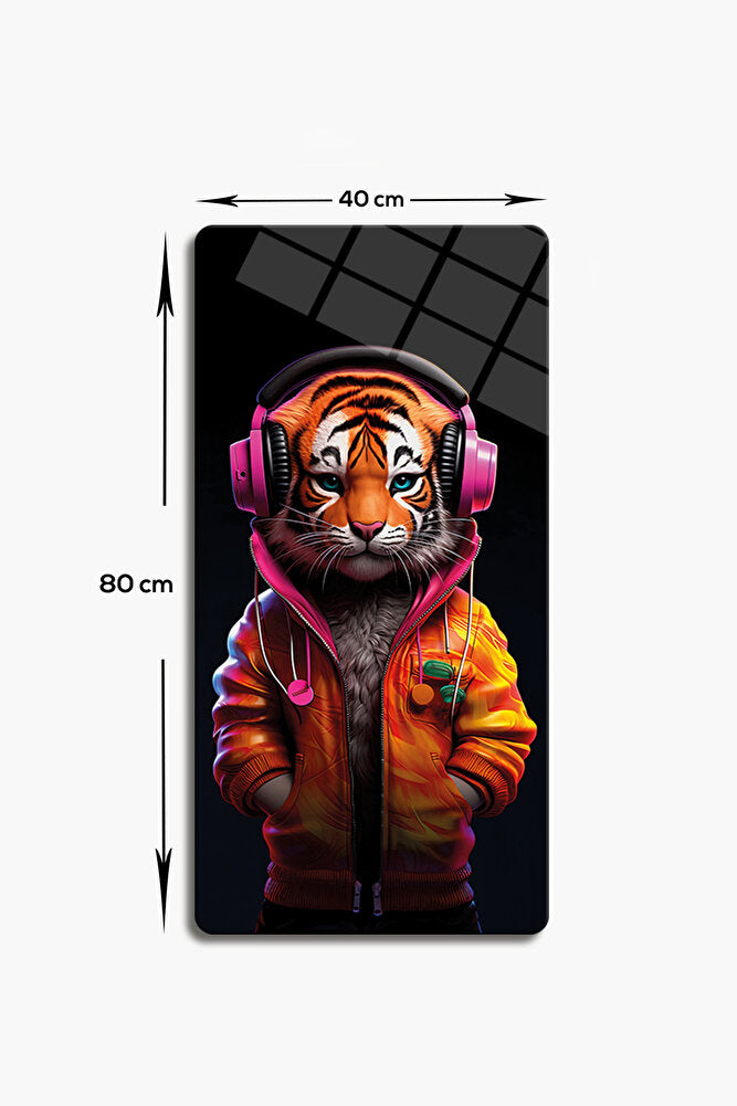 Cam Tablo | Modern Art Serisi | Baby Tiger | 40cm x 80cm
