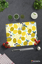 Sarı Limonlar | Cam Kesme Tahtası - Cam Kesme Tablası | 20cm x 30cm