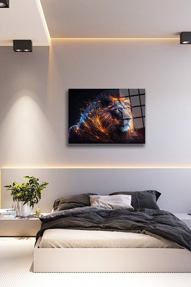 Cam Tablo | Neon Aslan | 30cm x 40cm
