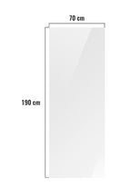 Cam Duşakabin Seperatör - Sabit Panel | Saydam Cam | Siyah Profil | 70cm x 190cm