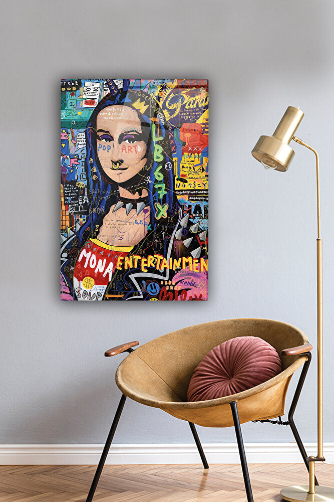 Cam Tablo | Popart Serisi | Mona Lisa |