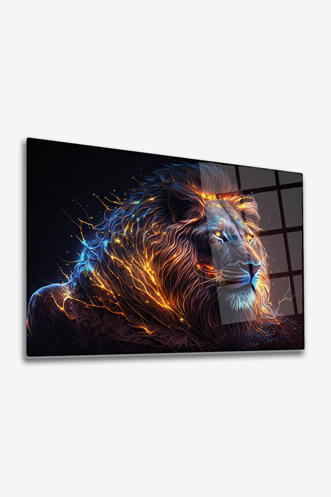 Cam Tablo | Neon Aslan | 30cm x 40cm