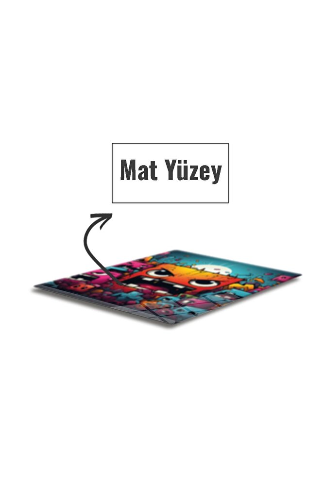 Cam Mouse Pad | Cam Masa Matı | Cute Monsters | Small | 18cm X 22cm
