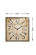 Cam Duvar Saati | Asimetrik Rakamlı Retro | 32cm x 32cm