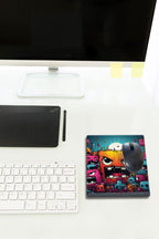 Cam Mouse Pad | Cam Masa Matı | Cute Monsters | Small | 18cm X 22cm