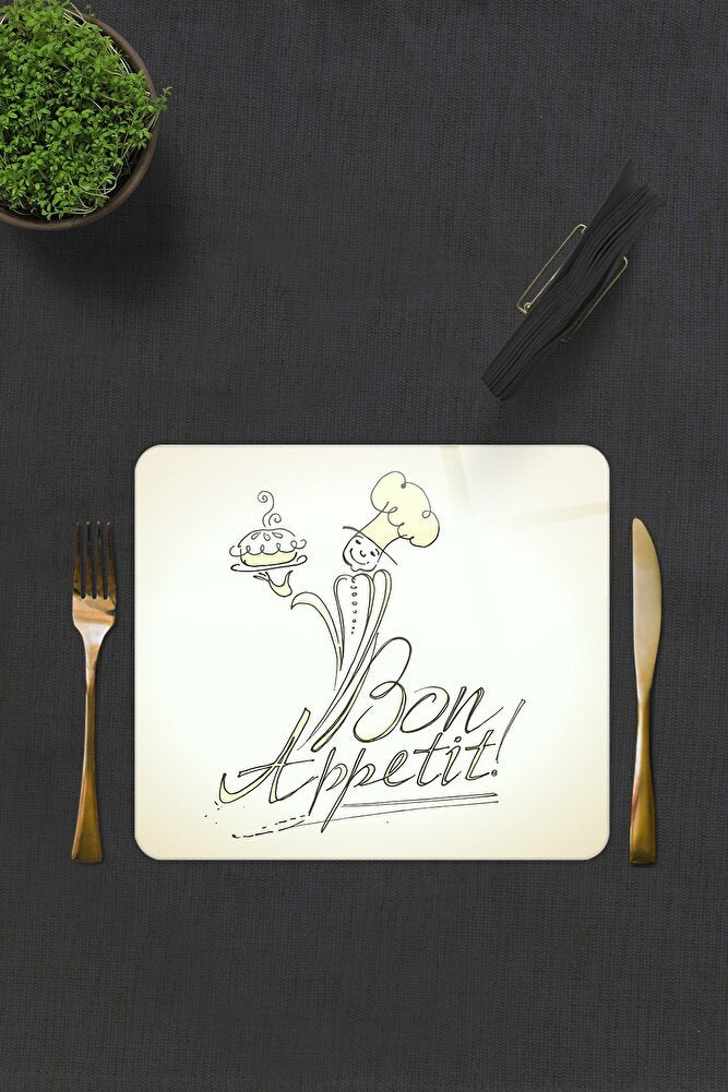 2'li Takım | Cam Tabak - Kahvaltı Tabağı - Pasta Tabağı | Bon Appetit -şef | 29cm X 34cm