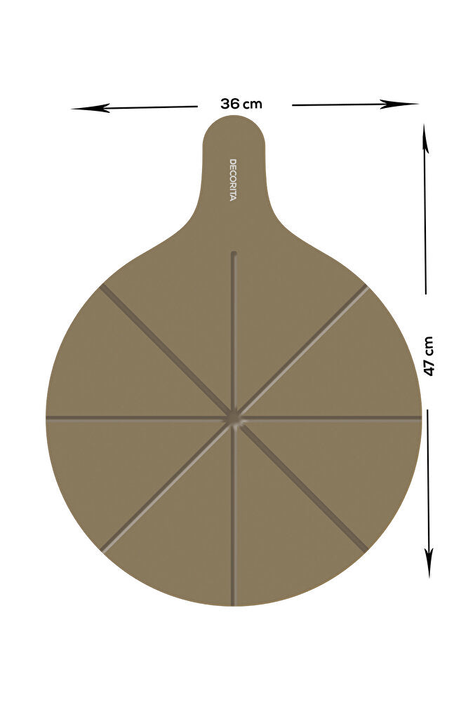Pizza Saplı Kesim Kanallı Sunum Camı | Bronz Cam | 36cm x 47cm