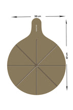 Pizza Saplı Kesim Kanallı Sunum Camı | Bronz Cam | 36cm x 47cm