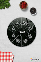 Pizza Servis Tabağı | Supreme Mermer | Mottolu Pizza Tabağı | Çap 32cm