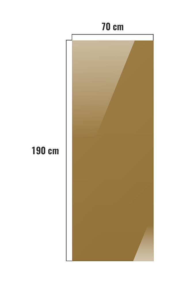 Cam Duşakabin Seperatör - Sabit Panel | Bronz Cam | Metalik Parlak Profil | 70cm x 190cm