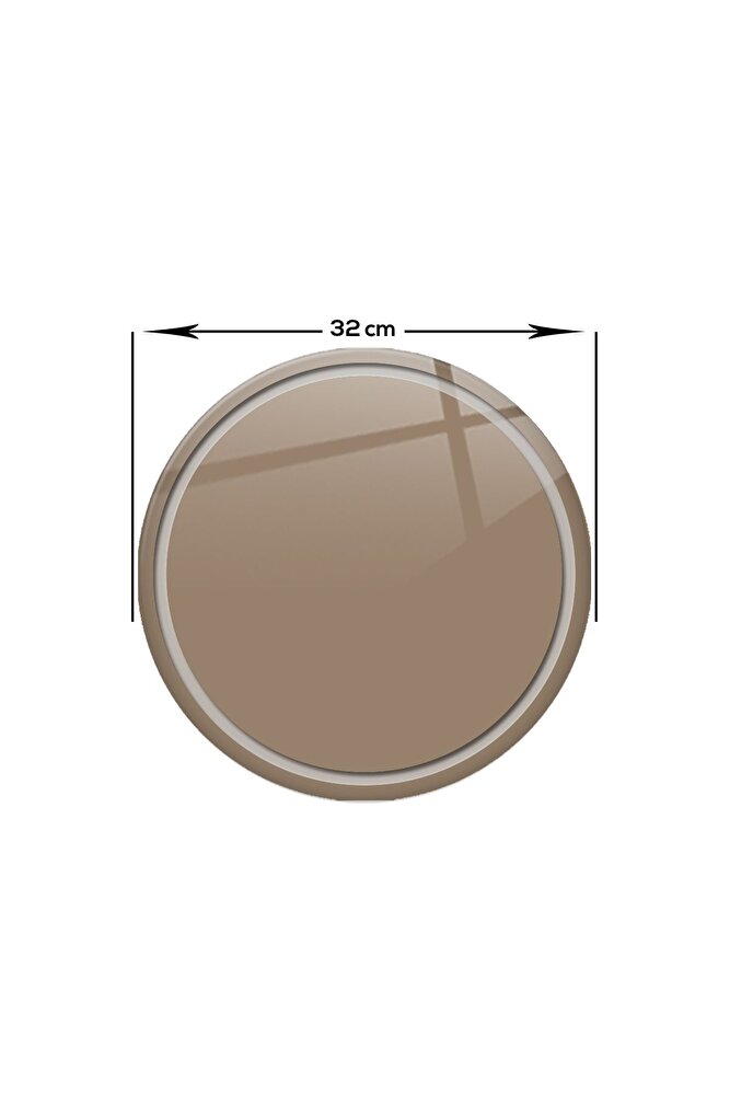 Kanallı Cam Kesme Tahtası - Cam Kesme Tablası | Bronz Cam | Çap32cm | Patentli Ürün