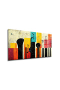 Cam Tablo | Modern Art Serisi | Renkli Silüet | 50cm x 100cm