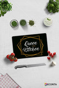 Cam Kesme Tahtası - Cam Kesme Tablası | Queen Of The Kitchen - Siyah | 20cm X 30cm