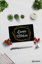 Cam Kesme Tahtası - Cam Kesme Tablası | Queen Of The Kitchen - Siyah | 20cm X 30cm