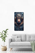 Cam Tablo | Modern Art Serisi | Angry Monkey | 40cm x 80cm