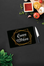 Cam Kesme Tahtası - Cam Kesme Tablası | Queen Of The Kitchen - Siyah | 20cm X 30cm