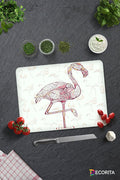 Flamingo Desen | Cam Kesme Tahtası - Cam Kesme Tablası | 30cm X 40cm