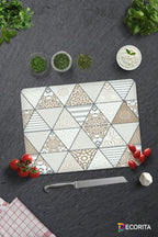 Mandala Desenli | Cam Kesme Tahtası - Cam Kesme Tablası | 30 cm x 40 cm