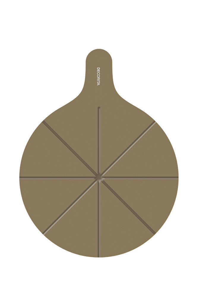 Pizza Saplı Kesim Kanallı Sunum Camı | Bronz Cam | 36cm x 47cm
