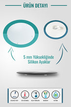 Cam Sunum Standı | Damalı Desen | Çap32cm