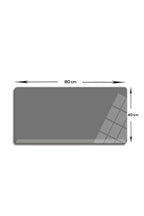 Cam Mouse Pad | Cam Masa Matı | Düz Renk - Gri | Large | 40cm X 80cm