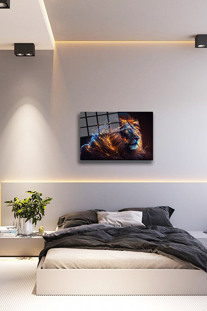 Cam Tablo | Neon Aslan | 30cm x 40cm