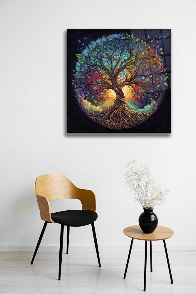 Cam Tablo | Secret Tree | 60cm x 60cm