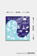 Cam Bardak Altlığı | Yoga Lifestyle | 4'lü Takım | 10cm x 10cm