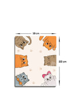 Cam Mouse Pad | Cam Masa Matı | Cat Mascot | Small | 18cm X 22cm