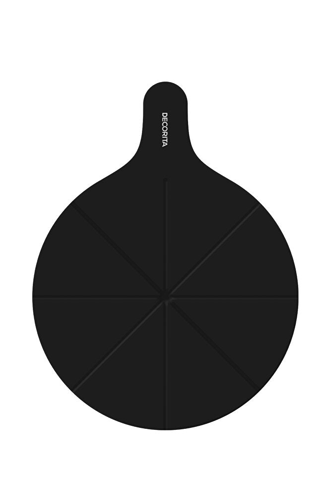 Pizza Saplı Kesim Kanallı Sunum Camı | Füme Cam | 36cm x 47cm