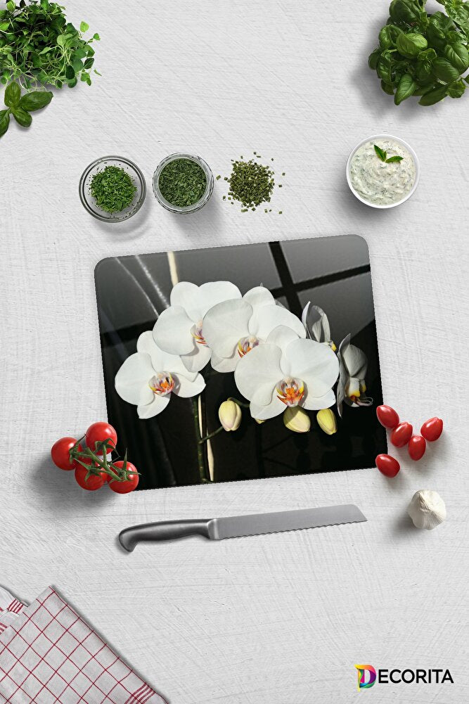 Cam Kesme Tahtası - Cam Kesme Tablası | Orkideli Mutfak 29cm X 34cm