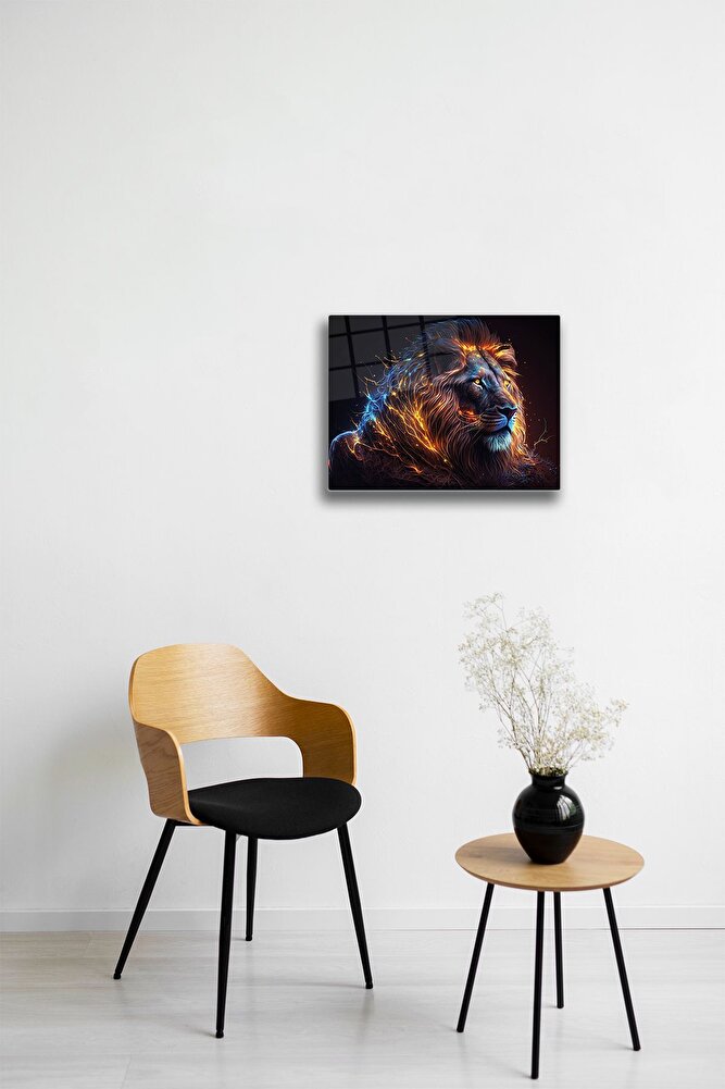 Cam Tablo | Neon Aslan | 30cm x 40cm