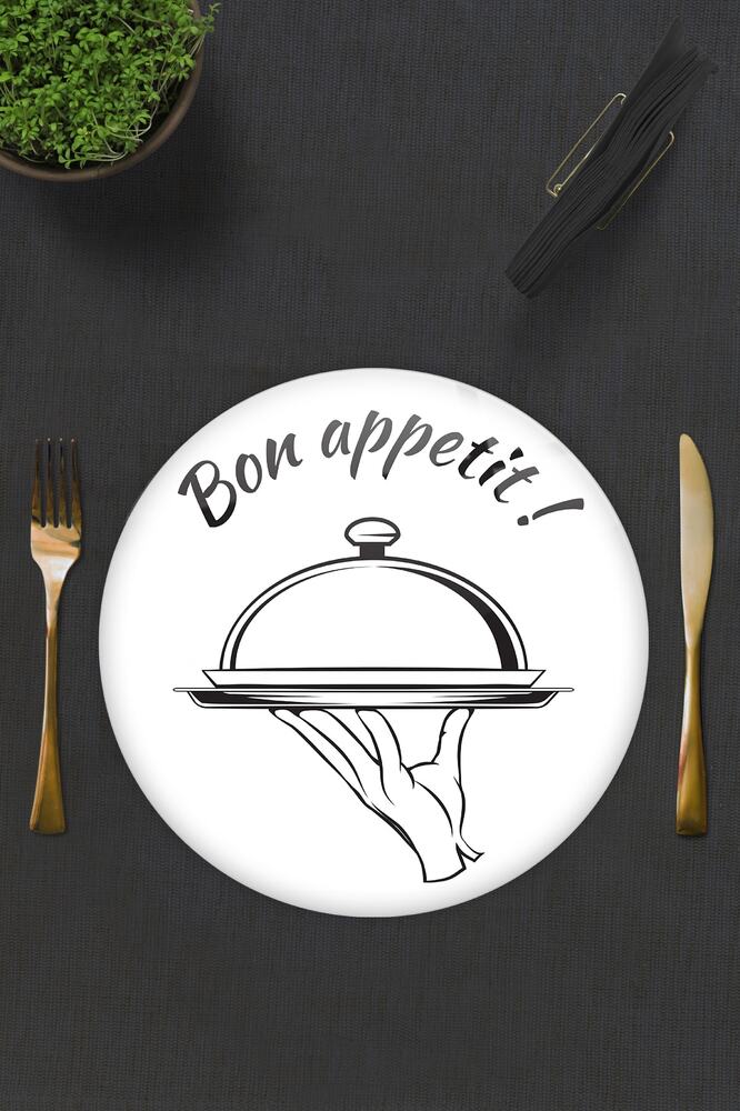 2'li Takım | Cam Tabak - Kahvaltı Tabağı - Pasta Tabağı | Bon Appetit -servis | Çap 32cm