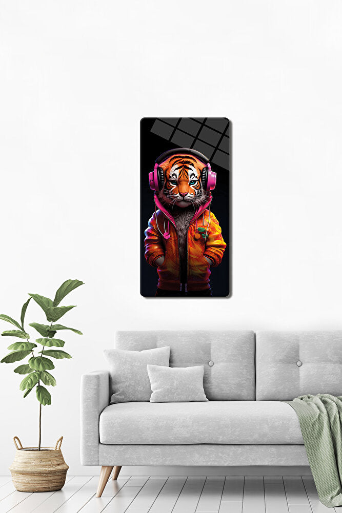 Cam Tablo | Modern Art Serisi | Baby Tiger | 40cm x 80cm
