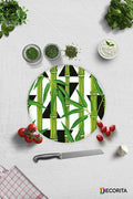 Bamboo Desen | Cam Kesme Tahtası - Cam Kesme Tablası | Çap32 Cm