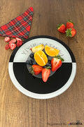 Cam Diyet Tabağı | Cam Sunum Tabağı | Yiyip Yatma | Çap25cm